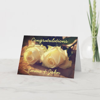 Glückwunsch Hochzeiten Rose Personalisiert Karte
