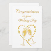 Glückwunsch Hochzeitskarte Einladung (Vorne/Hinten)