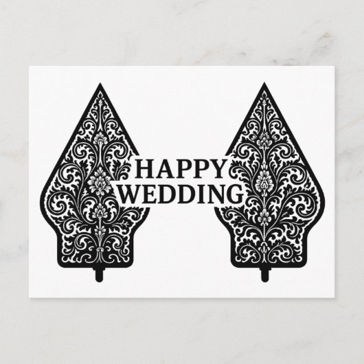 Glückwunsch-Hochzeitskarten  Postkarte (Vorderseite)