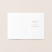 Glückwunsch Hochzeitstag Grußkarte Folienkarte (Innenseite)