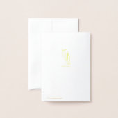 Glückwunsch Hochzeitstag Grußkarte Folienkarte (Rückseite mit Umschlag)