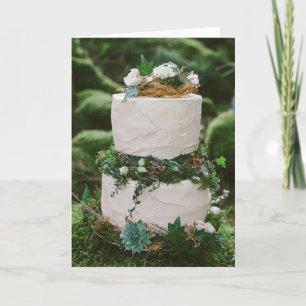 Glückwunsch - Hochzeitstorte aus Holz Karte