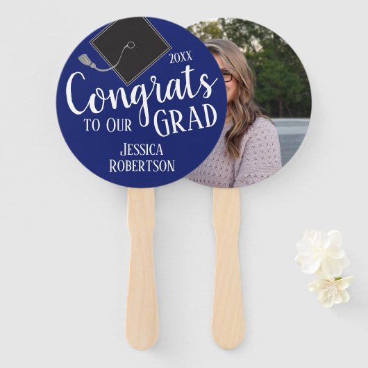 Glückwunsch in der Grand Class 2023 Foto Hand Fan Fächer (Vorne und Hinten)