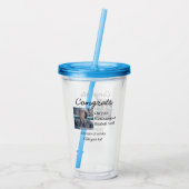 Glückwunsch in Ihrem Ruhestand fügen Foto-Name Dat Acryltrinkbecher (Rückseite)