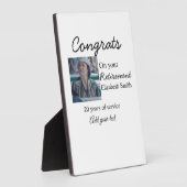 Glückwunsch in Ihrem Ruhestand fügen Foto-Name Dat Fotoplatte (Seite)