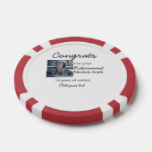 Glückwunsch in Ihrem Ruhestand fügen Foto-Name Dat Pokerchips (Einzeln)