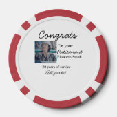 Glückwunsch in Ihrem Ruhestand fügen Foto-Name Dat Pokerchips (Rückseite)