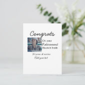 Glückwunsch in Ihrem Ruhestand fügen Foto-Name Dat Postkarte (Stehend Vorderseite)