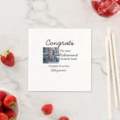 Glückwunsch in Ihrem Ruhestand fügen Foto-Name Dat Serviette (Beispiel)