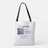 Glückwunsch in Ihrem Ruhestand fügen Foto-Name Dat Tasche (Rückseite)