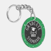 Glückwunsch Individuelle Name Abschluss Confetti S Schlüsselanhänger (Vorderseite links)