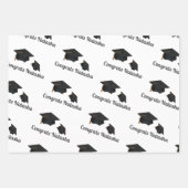 Glückwunsch individuelle Name Abschluss Feier Geschenkpapier Set (Vorderseite)