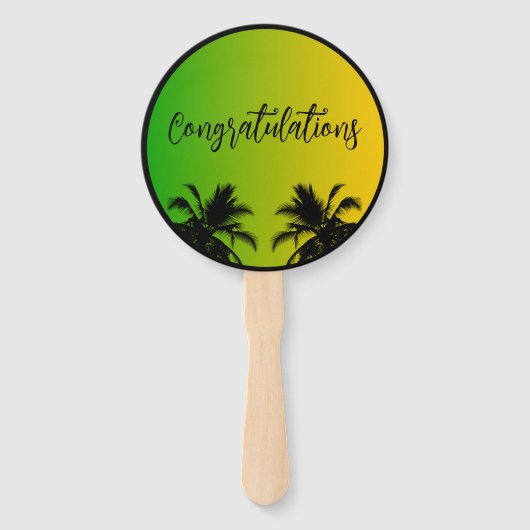 Glückwunsch Jamaikanische Hochzeit oder Verlobung Fächer (Vorderseite)