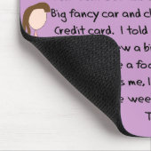 Glückwunsch-Job-Werbeaktion-Geschenke (weiblich) Mousepad (Ecke)