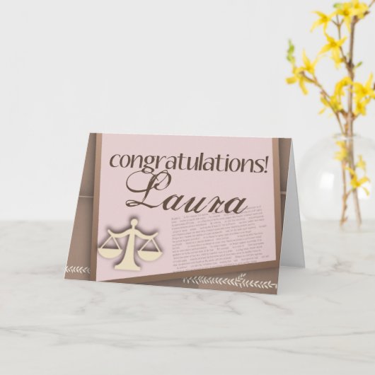 Glückwunsch-juristische Fakultäts-Absolvent Karte (Gelbe Blume)