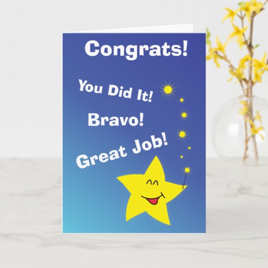 Glückwunsch! Karte (Gelbe Blume)