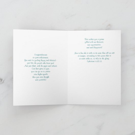 Glückwunsch Karte (Innenseite)