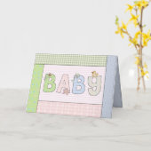 Glückwunsch-Karte: Baby Karte (Gelbe Blume)