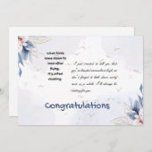 Glückwunsch-Karte Dankeskarte (Vorne/Hinten)