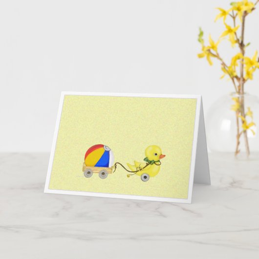 Glückwunsch-Karte der Enten-. .duck Karte (Gelbe Blume)