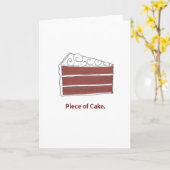 Glückwunsch-Karte des roten Velvet-Torte-Slice Karte (Gelbe Blume)