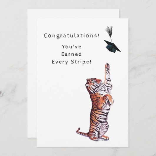 Glückwunsch-Karte für Cap Toss Dankeskarte (Vorne/Hinten)