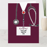 Glückwunsch-Karte für Krankenpfleger-Abschluss