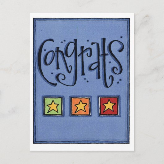 Glückwunsch-Karte Postkarte (Vorderseite)