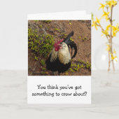 GLÜCKWUNSCH. KARTE/ROOSTER/ETWAS, ÜBER DAS SIE KRO KARTE (Gelbe Blume)