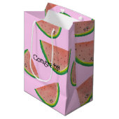 Glückwunsch! Kawaii Watercolor Mittlere Geschenktüte (Vorderseite Schrägansicht)