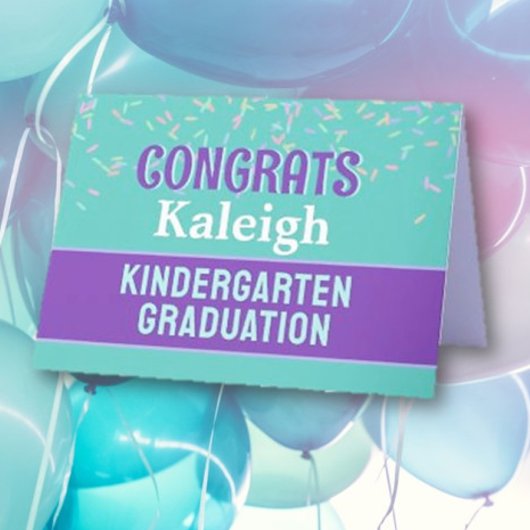 Glückwunsch! Kindergarten Abschluss Karte! Karte