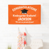 Glückwunsch Kindergarten Abschluss Orange Banner (Insitu)