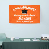 Glückwunsch Kindergarten Abschluss Orange Banner (Messeveranstaltung)