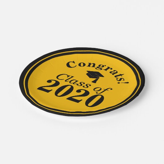 Glückwunsch-Klasse 2024 Pappteller (Schrägansicht)