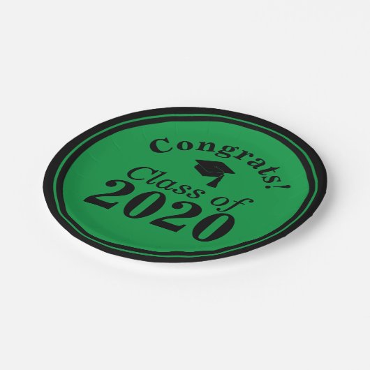 Glückwunsch-Klasse 2024 Pappteller (Schrägansicht)