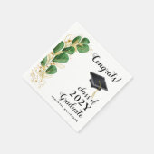 Glückwunsch-Klasse 2025 Blumenstuhl-Abschluss Serviette (Ecke)