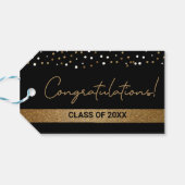 Glückwunsch Klasse Custom Gold schwarzen Grad Geschenkanhänger (Rückseite Horizontal)