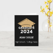 Glückwunsch-Klasse des Hochschulabschlusses 2024 Karte (Gelbe Blume)