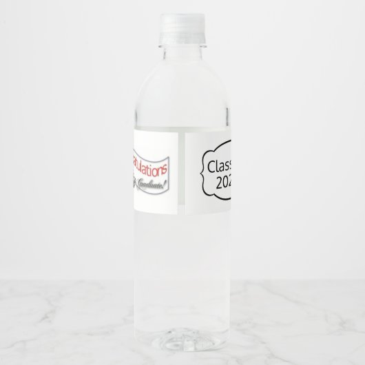 Glückwunsch-Klasse des Jahres 2020 personalisieren Wasserflaschenetikett (Rückseite)