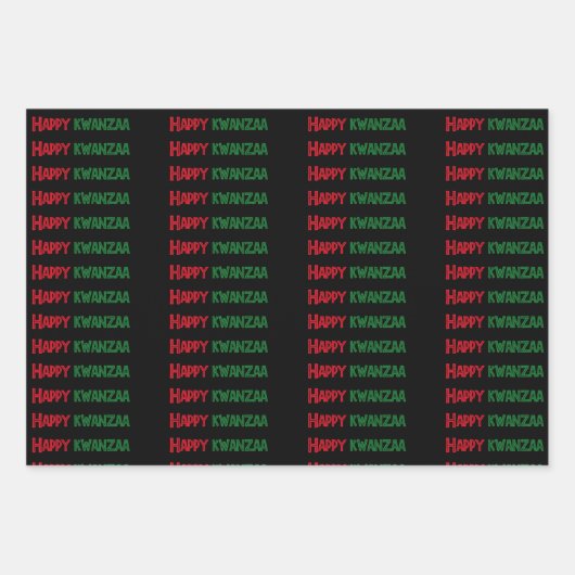 Glückwunsch Kwanzaa Grüße Geschenkpapier Set (Vorderseite 3)