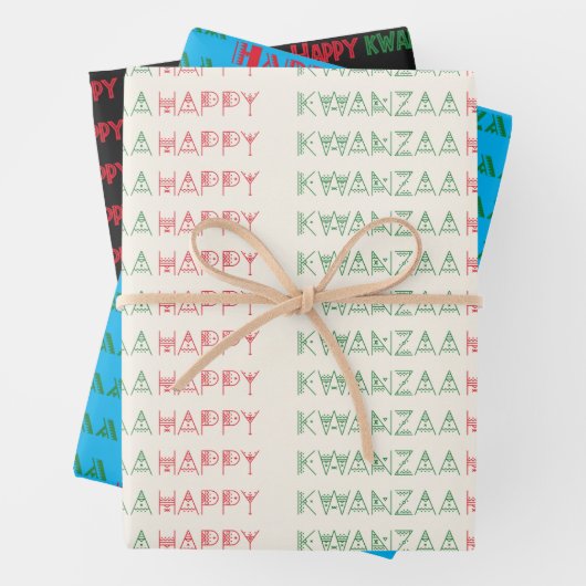 Glückwunsch Kwanzaa Grüße Geschenkpapier Set (Beispiel)