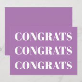 Glückwunsch Lavendel, weiße minimalistische modern (Vorne/Hinten)