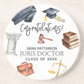 Glückwunsch Law School Abschluss Getränkeuntersetzer (Vorne)