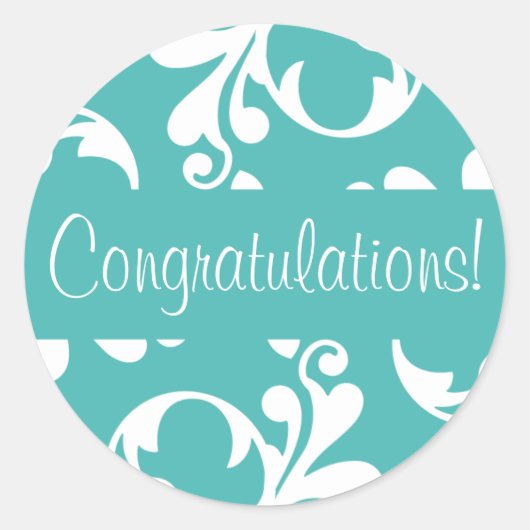 Glückwunsch Leaf Blühte Umschlag Aufkleber (Vorderseite)