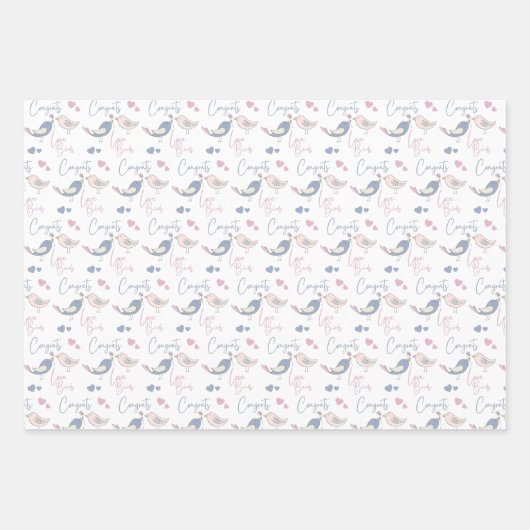 Glückwunsch lieben Vogelscheuchen Geschenkpapier Set (Vorderseite)