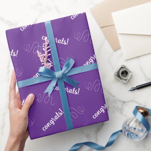 Glückwunsch! Lila Schleifpapier Geschenkpapier (Schenken)