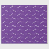 Glückwunsch! Lila Schleifpapier Geschenkpapier (Flach)
