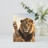 Glückwunsch Löwe Postkarte (Stehend Vorderseite)