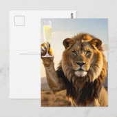Glückwunsch Löwe Postkarte (Vorne/Hinten)