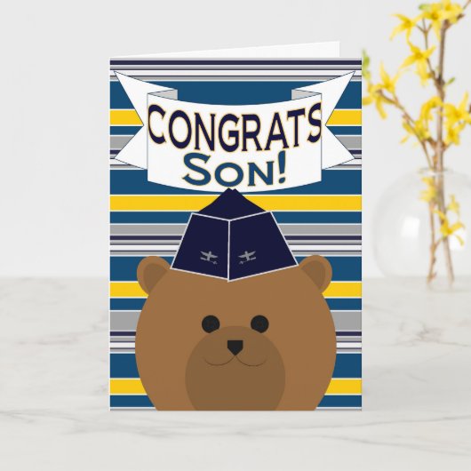 Glückwunsch - Luftwaffe - Sohn Karte (Gelbe Blume)